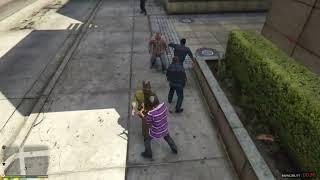 GTA5 NPC fights with sound effect 