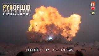 Houdini Tutorial - PyroFluid - Chapter 1 - 02 - Basic Pyro Sim