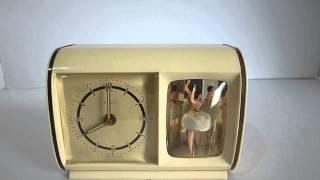 VINTAGE MUSICAL ALARM CLOCK REUGE BALLERINA MUSIC BOX