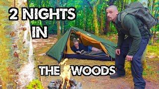 Wild Campsite Camping! (Testing My New Tent 2 Nights in The Woods)