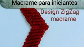 Como fazer design ZigZag em macrame/How to make macrame ZigZag