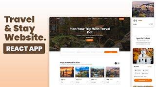  Create Travel and Stay Website Using ReactJS | Fully Responsive Project 2024.