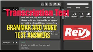 Rev Transcription Test Answers 2022 || New Rev Transcription Test Answers || DIY Crony