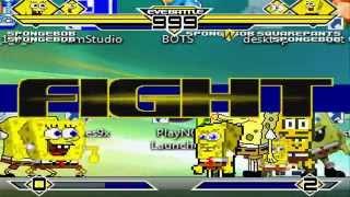 Spongebob's Party Part 2 4v4 Patch MUGEN 1.0 Battle!!!