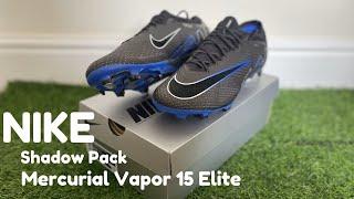 Nike Mercurial Vapor 15 Elite FG Football Boots + On Feet - Shadow Pack