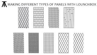 Making different types of panels with GRASSHOPPER LUNCHBOX