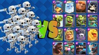 SKELETON ARMY VS ALL CARDS | Surround Attack | 14v1