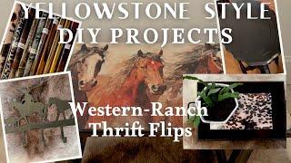 Four Ranch~Style DIYs-Hot Trend for 2025 Western Horse Cowhide Cowboy Thrift Flips