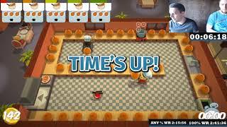 World Record Any% and 100% Overcooked 2:11:56