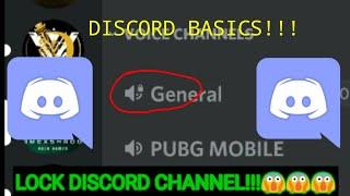 HOW TO LOCK CHANNEL ON DISCORD||DISCORD BASICS||