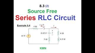 Source Free Series RLC Circuit Explained: Example & Practice 8.4 || (New)