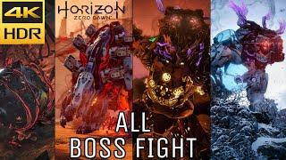 Horizon Zero Dawn All Main Story & Frozen Wilds DLC Boss Fight HDR [4K 60FPS]