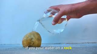 This is a rock and this is water but nothing happens