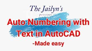 Auto numbering with text in AutoCAD | Numbering with text in Autocad | Auto Sequential Numbering