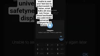 fix unable to send sms telegram
