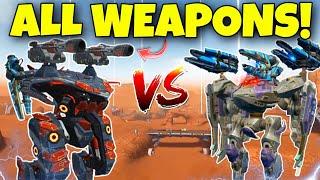 TITAN AETHER VS AO MING COMPARISON WITH ALL WEAPONS || War Robots WR Test Server ||