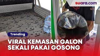 Panas Ekstrem, Viral Kemasan Galon Sekali Pakai Gosong Saat Distribusi