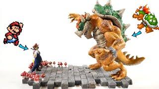 I made a Realistic BOWSER vs MARIO out of Clay
