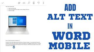 How to Add Alt Text to Image in Word Mobile App