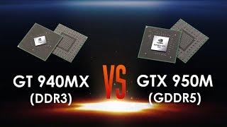 GT 940MX 2GB vs GTX 950M 2GB in 5 Games