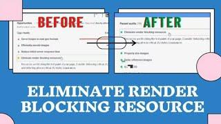 How To Solve Eliminate Render Blocking Resources In Blogger And HTML Site | TheNaikPost