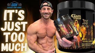 MOST INSANE LABEL EVER!  Chaos and Pain Cannibal Ferox AMPED Pre-Workout Review