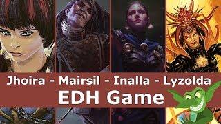 Jhoira vs Mairsil vs Inalla vs Lyzolda EDH / CMDR game play for Magic: The Gathering