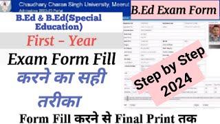 How to Fill CCS University B.Ed First Year Exam Form 2024 | CCSU 1-Year B.Ed exam form fill up