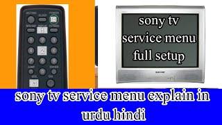 Sony all crt tv service menu setup tutorial in urdu hindi