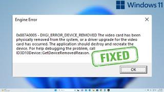 How To Fix DXGI Error Device Removed Error - Solve DXGI_ERROR_DEVICE_REMOVED Error
