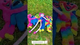 Toys became Giant Monsters Huggy Wuggy Hulk Long Legs Ice Scream Man Rainbow Blue #shorts #funny