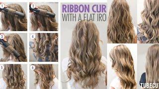 How to curl hair with straightener | how to curl long or short hair with flat iron