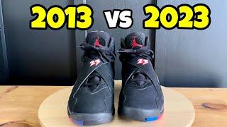 Air Jordan 8 “Playoffs” Comparison 2023 vs 2013