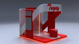 Exhibition Stand Modo 3D Modeling