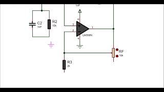 Wien-Bridge Oscillator simulation in Proteus