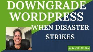 How To Downgrade WordPress To An Previous Version