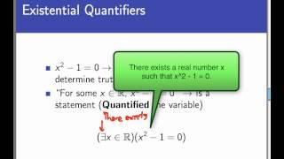 Quantified statements (Screencast 2.4.1)