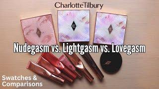 LIGHTGASM BACK IN STOCK! Comparing the Charlotte Tilbury Glowgasm Palettes | Swatches & Comparisons