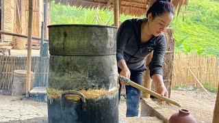 FULL VIDEO: 15 days of fermentation, distilling alcohol from corn and gardening / Anh Bushcraft