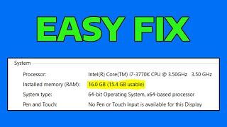 How To Fix Not All RAM Usable in Windows 11