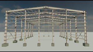 Revit 2022: Complete Steel Structure "Warehouse" Modeling