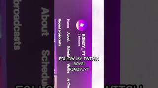 Follow my twitch, I make content on twitch, I’ll post it on YouTube