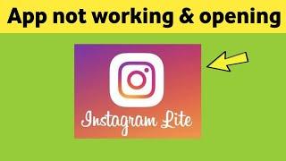 Instagram Lite app not working & opening Problem Solved