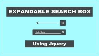 Expandable Search box Using HTML CSS and Jquery | Simple Search box