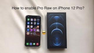 How to enable Pro Raw on iPhone 12 Pro?