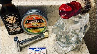 WSP Citrus Blast Shave Soap & Aftershave. Merkur Progress, Shavemac Badger.