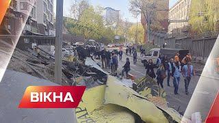 РАКЕТНИЙ обстріл Києва 28.04.2022 | Відео з місця удару ракет у Києві | Вікна-новини