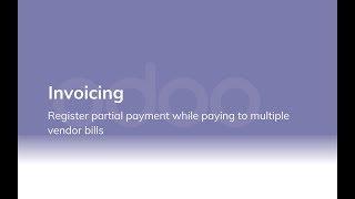 Register partial payment while paying to multiple vendor bills