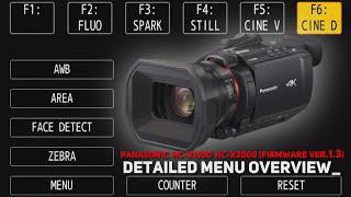 ️Panasonic  HC-X1500  HC-X2000 (Firmware Ver.1.3)-DETAILED MENU OVERVIEW