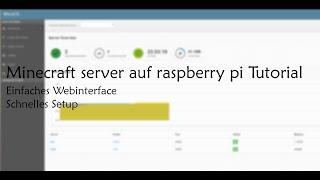 Minecraft server auf raspberry pi Hosten tutorial Webinterface/ui  | MineOS | start on boot|